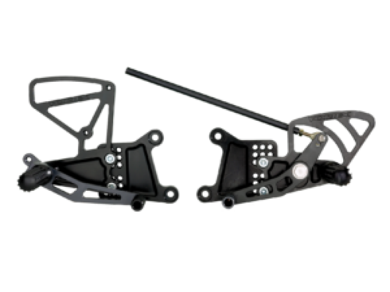 Yamaha YZF-R1 Rear Sets - Vortex Racing - Adjustable - Black - `04-`06